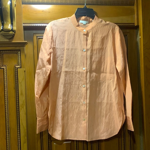 NWT Vince Relaxed Band Collar Blouse Size X-Small - Picture 3 of 9